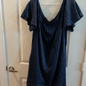 Banana Republic Navy Striped Mini Dress